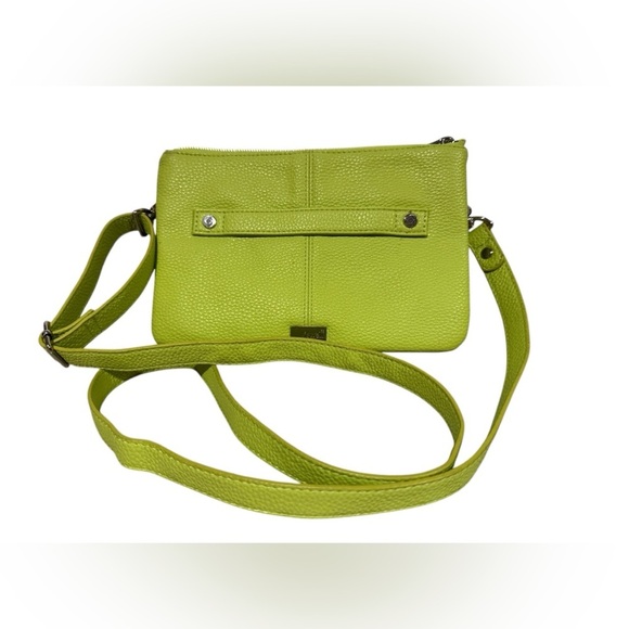 THIRTY-ONE Jewell Street Style Purse Lime Green Citrus Pebble Crossbody Clutch - Picture 11 of 11